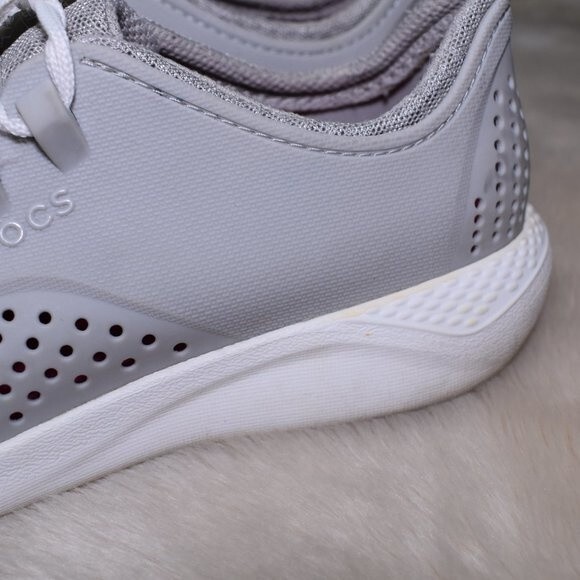 Men’s Crocs LiteRide Gray Water Shoes Size 9 Lightweight Beach Casual - Picture 6 of 16